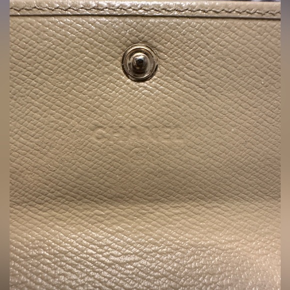 CHANEL - Timeless Chanel Coco Mark Beige Wallet with COA - Picture 9 of 12